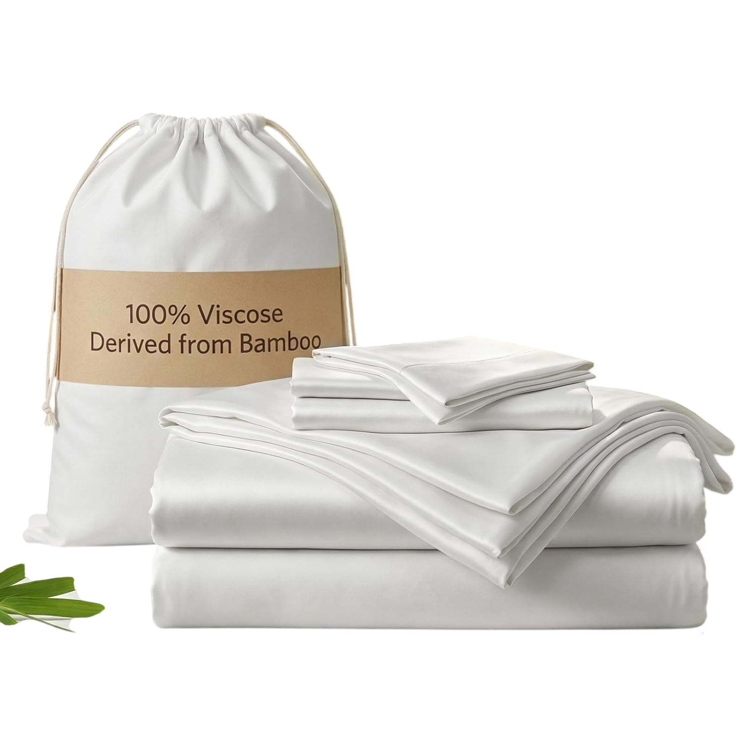 Real 100% Viscose Derived from Bamboo Sheets Set Queen Size by Bamboo queen